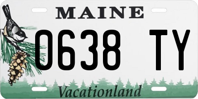 ME license plate 0638TY