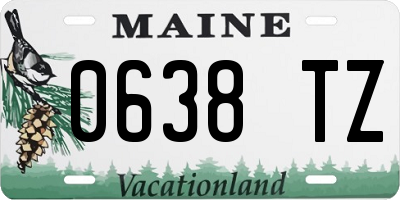 ME license plate 0638TZ
