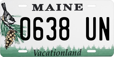 ME license plate 0638UN