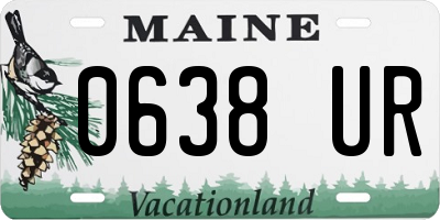 ME license plate 0638UR