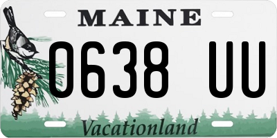 ME license plate 0638UU