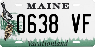 ME license plate 0638VF