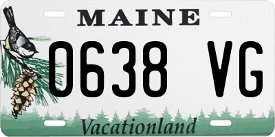 ME license plate 0638VG