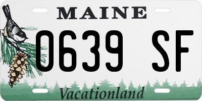 ME license plate 0639SF