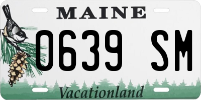 ME license plate 0639SM