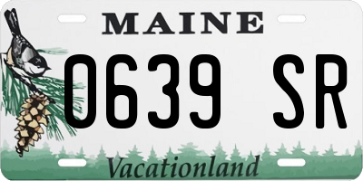 ME license plate 0639SR