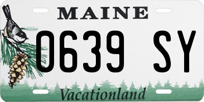 ME license plate 0639SY