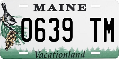 ME license plate 0639TM