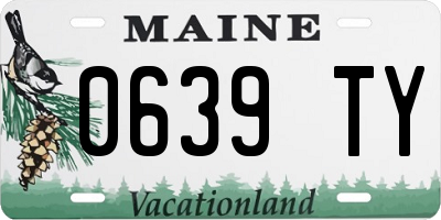 ME license plate 0639TY