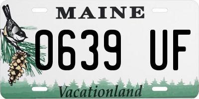 ME license plate 0639UF