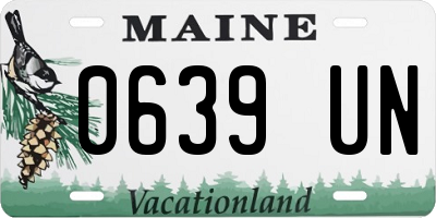 ME license plate 0639UN