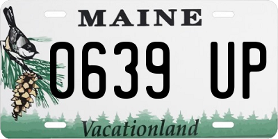 ME license plate 0639UP