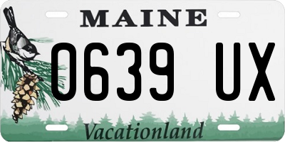 ME license plate 0639UX
