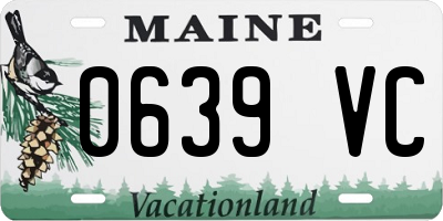 ME license plate 0639VC