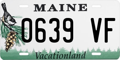 ME license plate 0639VF