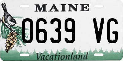ME license plate 0639VG