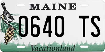 ME license plate 0640TS