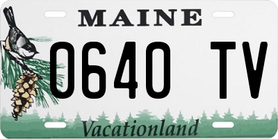 ME license plate 0640TV