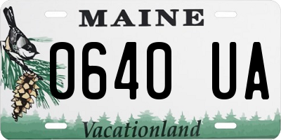 ME license plate 0640UA