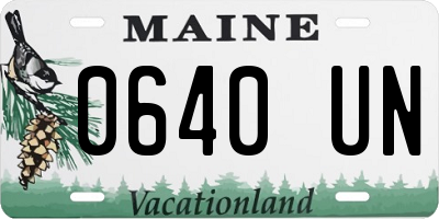 ME license plate 0640UN
