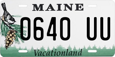 ME license plate 0640UU