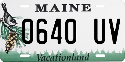 ME license plate 0640UV