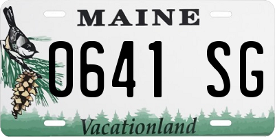 ME license plate 0641SG