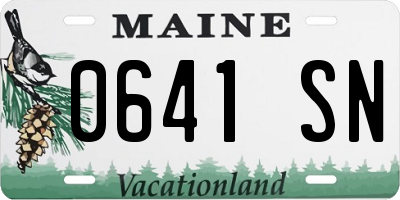 ME license plate 0641SN