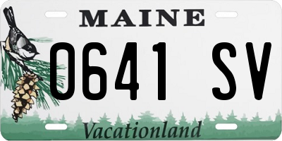 ME license plate 0641SV