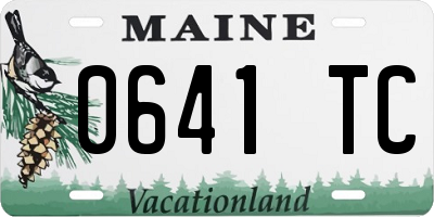 ME license plate 0641TC