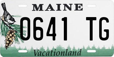 ME license plate 0641TG