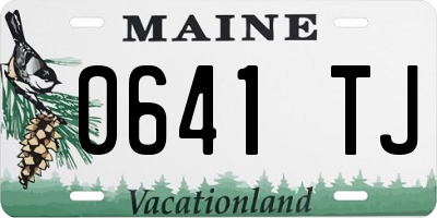 ME license plate 0641TJ