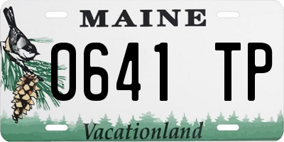ME license plate 0641TP