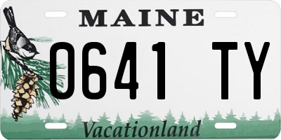 ME license plate 0641TY