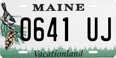 ME license plate 0641UJ