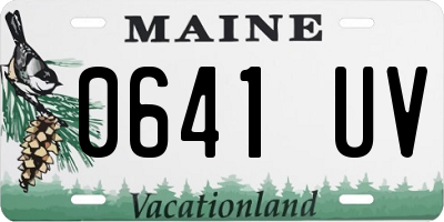 ME license plate 0641UV