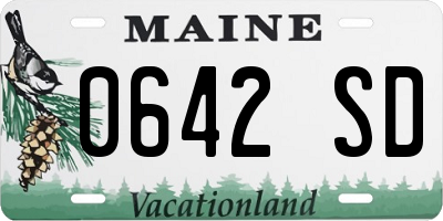 ME license plate 0642SD