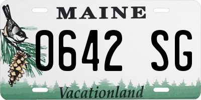 ME license plate 0642SG