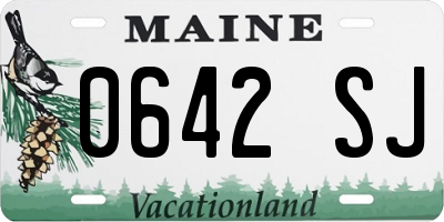 ME license plate 0642SJ