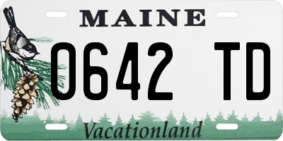 ME license plate 0642TD