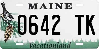 ME license plate 0642TK