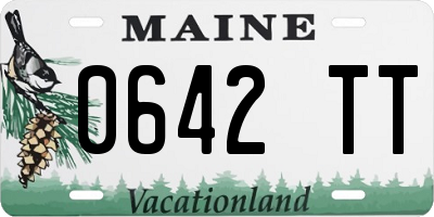 ME license plate 0642TT