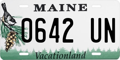 ME license plate 0642UN