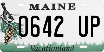 ME license plate 0642UP