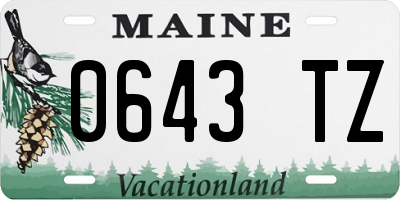 ME license plate 0643TZ