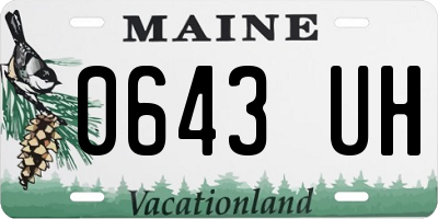 ME license plate 0643UH