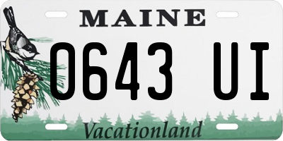 ME license plate 0643UI