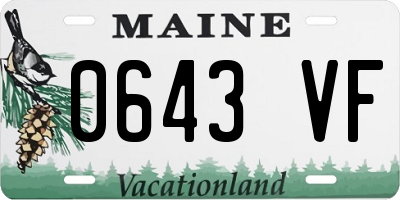 ME license plate 0643VF