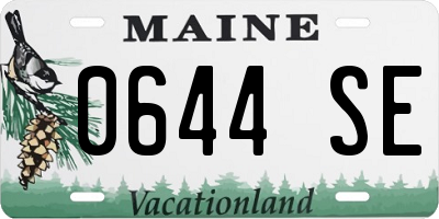 ME license plate 0644SE