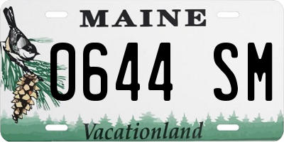 ME license plate 0644SM